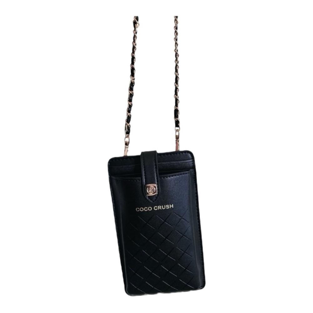New Chanel Coco Crush Black Quilted Phone Pouch - GWP item - New With Box